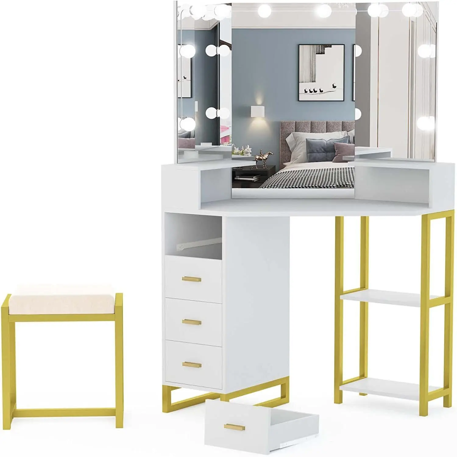 Beauty Vanity Set with LED Lig - Beauty Makeup Vanity Set review and price