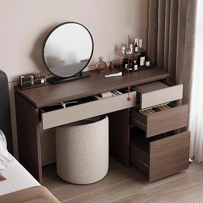 Wood Shelf Vanity Table Modern - Beauty Without Makeup review and price